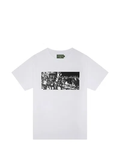 Denim Tears Entertainment Short-sleeve T-shirt In White