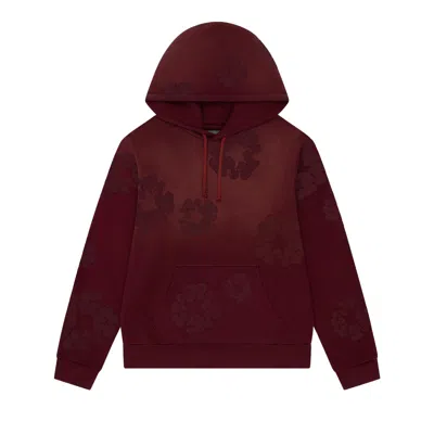 Pre-owned Denim Tears Faded Mono Cotton Wreath Hoodie 'beet Root' | Red | Men's Size Xxl