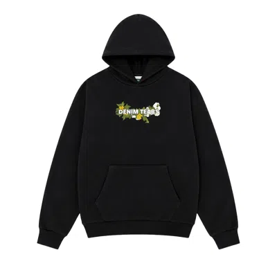 Pre-owned Denim Tears Floral Logo Hoodie 'black' | Men's Size L