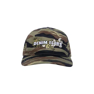 Pre-owned Denim Tears Floral Logo Trucker Hat Camo 'green' | Men's Size Onesize