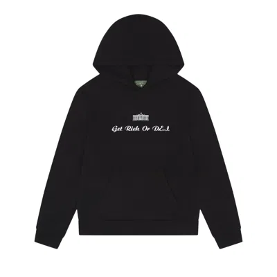 Pre-owned Denim Tears Get Rich Or Dei Hoodie 'black' 'black' | Men's Size Xxl