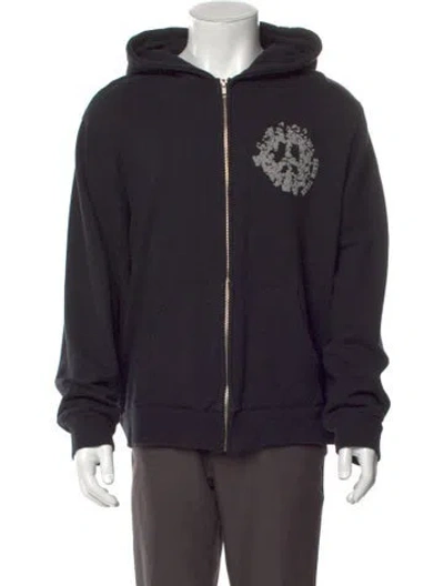 Pre-owned Denim Tears Graphic Print Crew Neck Hoodie In Black