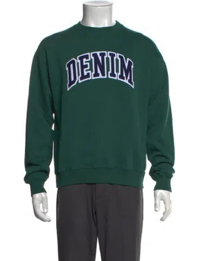Pre-owned Denim Tears Graphic Print Crew Neck Sweatshirt W/ Tags In Green