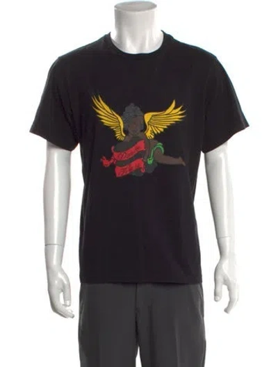 Pre-owned Denim Tears Graphic Print Crew Neck T-shirt In Black