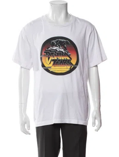 Pre-owned Denim Tears Graphic Print Crew Neck T-shirt In White