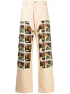 DENIM TEARS GRAPHIC PRINT STRAIGHT LEG TROUSERS