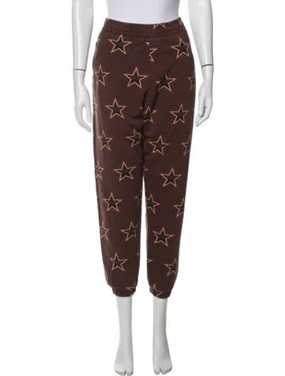 Pre-owned Denim Tears Graphic Print Sweatpants In Brown