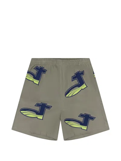 Denim Tears Graphic-print Shorts In 그레이