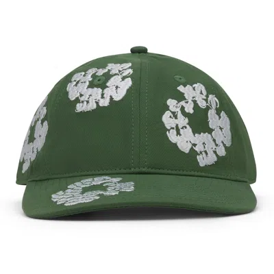 Denim Tears Green Cotton Wreath Fitted Cap In Multi