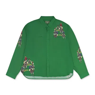 Denim Tears Green Jockey Riders Button Up