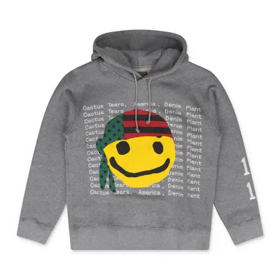 Denim Tears Grey Cactus Smiley Hoodie In Multi