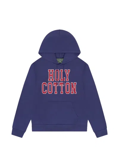 Denim Tears Holy Cotton Hoodie In Blue