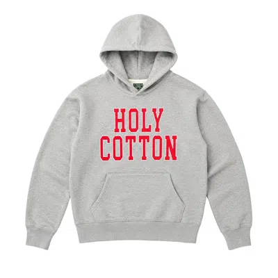 Pre-owned Denim Tears Holy Cotton Hoodie 'grey/red' | Men's Size S In Gray