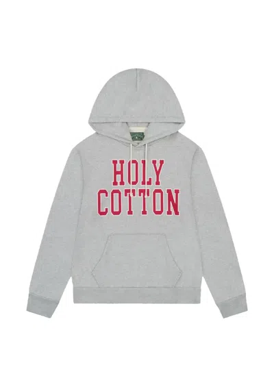Denim Tears Holy Cotton Long-sleeve Hoodie In Gray