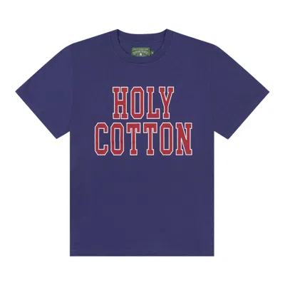 Pre-owned Denim Tears Holy Cotton Tee 'navy' | Blue | Men's Size L