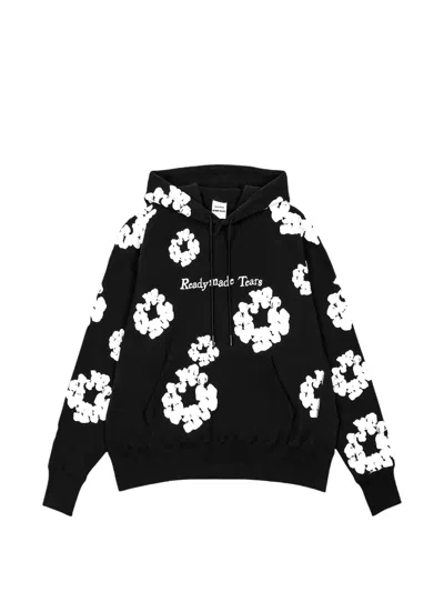 Denim Tears Hooded Wreath Hoodie In Black