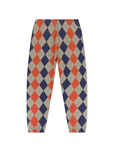 Denim Tears Intarsia-knit Argyle Track Pants In Multi