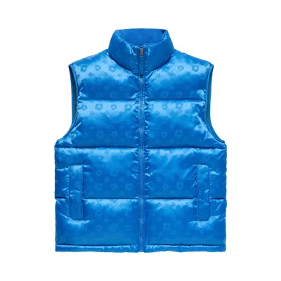 Pre-owned Denim Tears Jacquard Monogram Cotton Wreath Vest 'blue' | Men's Size M
