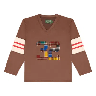 Pre-owned Denim Tears Jb Football Jersey 'brown' | Men's Size M