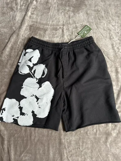 Pre-owned Denim Tears Jumbo Wreath Sweat Shorts In Black