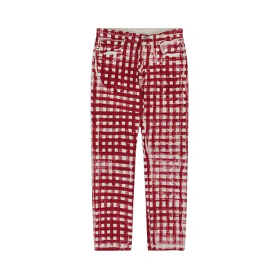 Pre-owned Denim Tears Kiss My Grits Picnic 501 Jean 'red/white' | Multi-color | Men's Size 30 In Multicolor