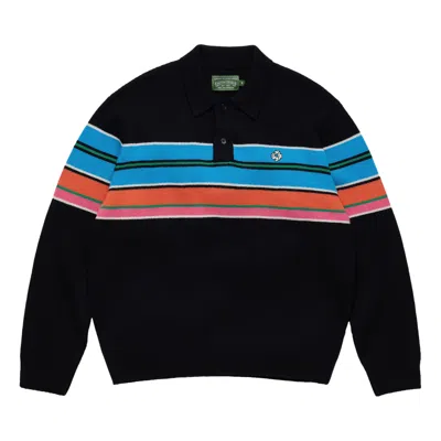 Pre-owned Denim Tears Knit Striped Polo Sweater 'multi' | Multi-color | Men's Size L In Multicolor