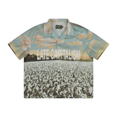 Pre-owned Denim Tears Late Capitalism Button-up T-shirt 'multicolor' | Multi-color | Men's Size Xxl