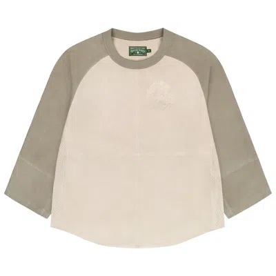 Pre-owned Denim Tears Leather University Baseball Shirt 'white' 'white' | Men's Size S