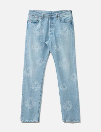 Denim Tears Levi's 501 Cotton Wreath Jeans In Blue
