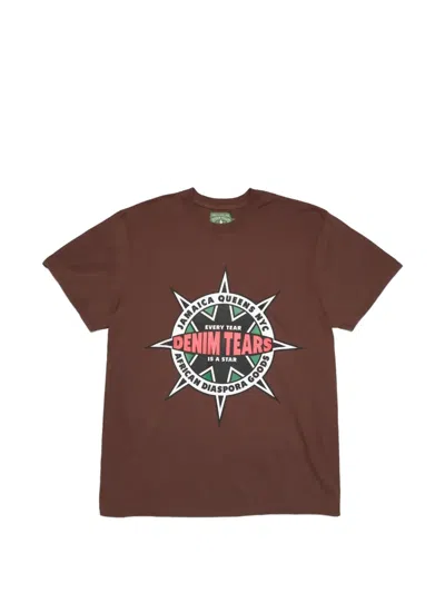 Denim Tears Libertas Star T-shirt In Brown