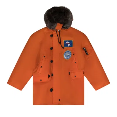 Pre-owned Denim Tears Lion Parka Jacket 'orange' | Men's Size L