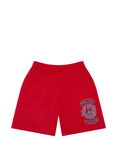 Denim Tears Logo-detail Shorts In Red