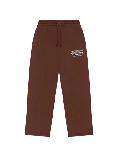 Denim Tears Logo-detail Track Pants In Brown