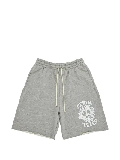 Denim Tears Logo-print Shorts In Gray