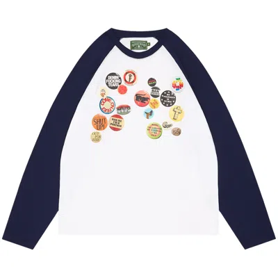 Pre-owned Denim Tears Long Sleeve Raglan Pin Tee 'white' | Men's Size Xxl