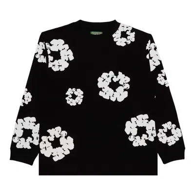 Pre-owned Denim Tears Long-sleeve Wreath Tee 'black' | Men's Size Xxl