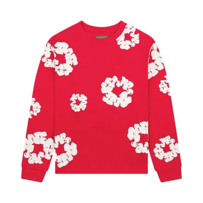 Pre-owned Denim Tears Long-sleeve Wreath Tee 'red' | Men's Size Xl