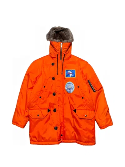 Denim Tears Longest Trip Parka In Orange