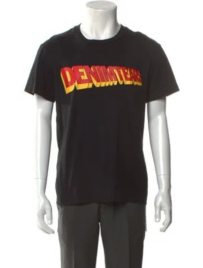 Pre-owned Denim Tears Marvel Logo Graphic Print T-shirt In Black