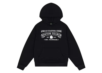 Pre-owned Denim Tears Men's  Adg Hooded Sweatshirt In Black