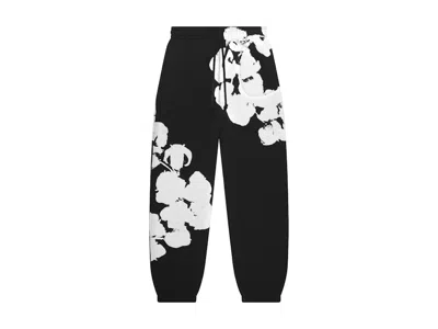 Pre-owned Denim Tears Men's  Big Cotton Wreath Sweatpants In Black