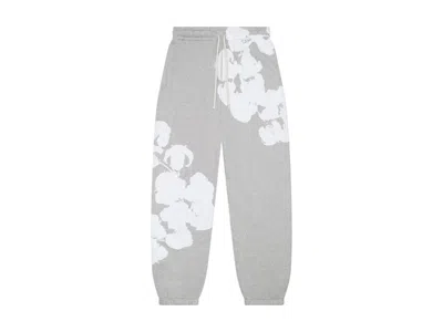 Pre-owned Denim Tears Men's  Big Cotton Wreath Sweatpants In Grey
