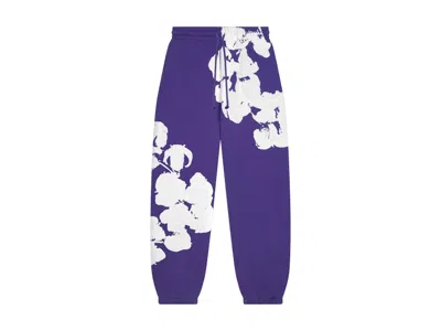 Pre-owned Denim Tears Men's  Big Cotton Wreath Sweatpants In Purple