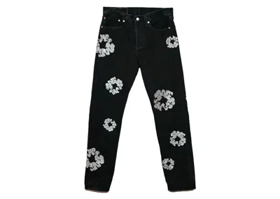 Pre-owned Denim Tears Men's  Bust Down Tears 501 Jeans In Black