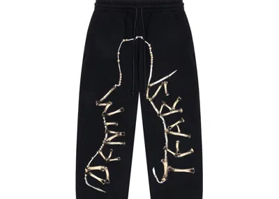 Pre-owned Denim Tears Men's  Chicken Bone Sweatpants In Black