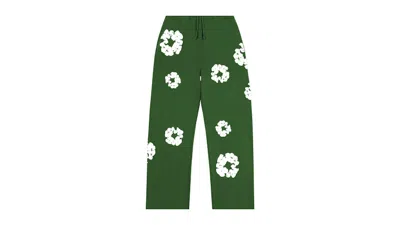 Pre-owned Denim Tears Men's  Cotton Wreath Baggy Sweatpants In Green