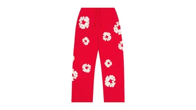 Pre-owned Denim Tears Men's  Cotton Wreath Baggy Sweatpants In Red