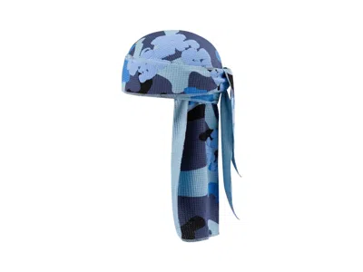 Pre-owned Denim Tears Men's  Cotton Wreath Durag In Blue Camo