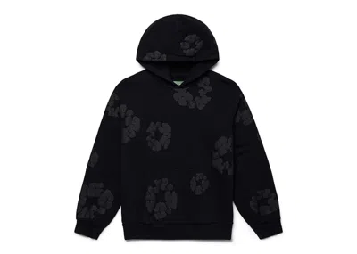 Pre-owned Denim Tears Men's  Cotton Wreath Hoodie In Black Monochrome