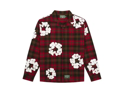 Pre-owned Denim Tears Men's  Cotton Wreath Pajama Shirt In Red